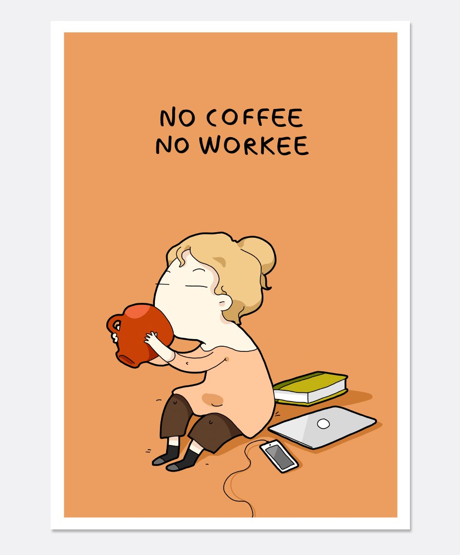 No Coffee Print