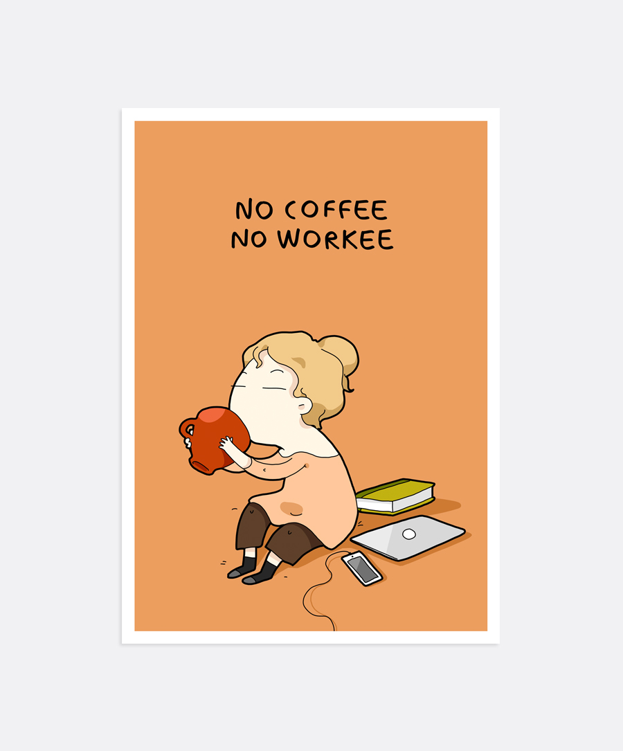No Coffee Mini-Print