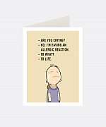 Allergic Reaction Greeting Card