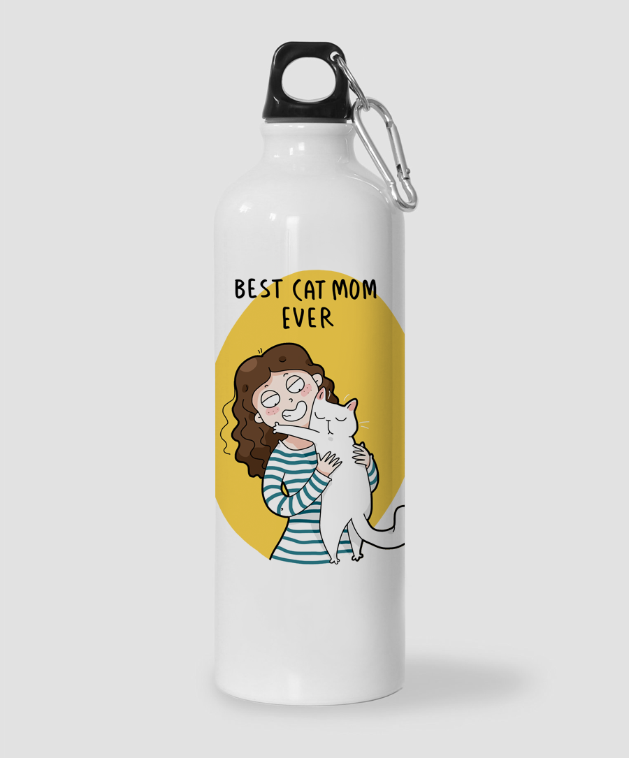 Best Cat Mom Water Bottle