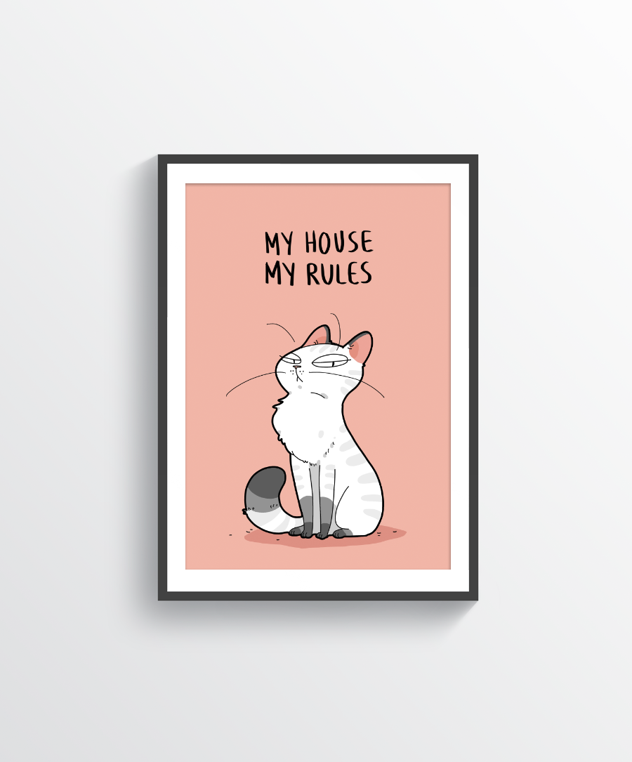 My House My Rules Print | Lingvistov - Online Store
