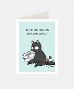 Existential Cat Greeting Card