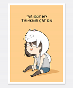 Thinking Cat Print