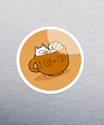 Cup Of Cat Sticker