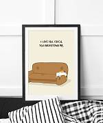 I Love You Couch Print