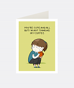 Sharing Coffee Greeting Card