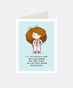 Curly Hair Greeting Card