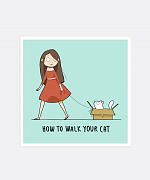 Walk A Cat Mini-Print